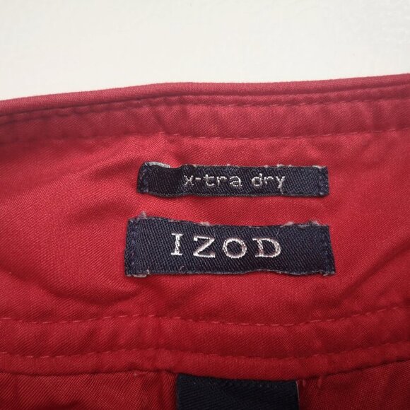 Izod Ladies Size 12 X-tra Dry Ankle Length Red Straight Wide Legs Golf Pants - Picture 3 of 12